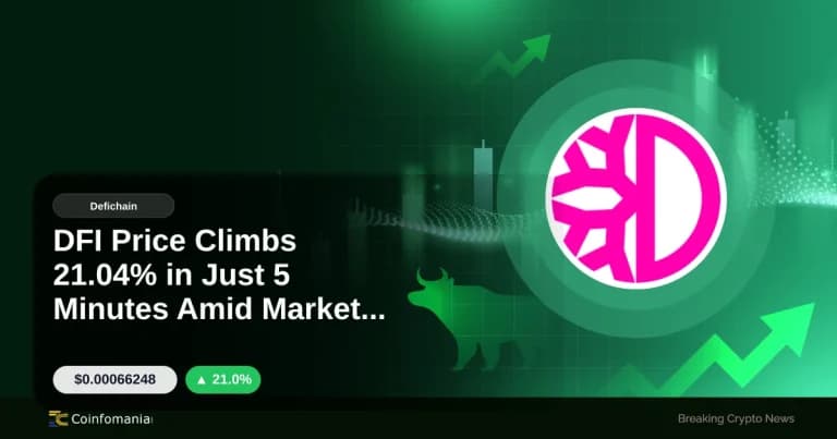 DFI Price Climbs 21.04% in Just 5 Minutes Amid Market Shifts