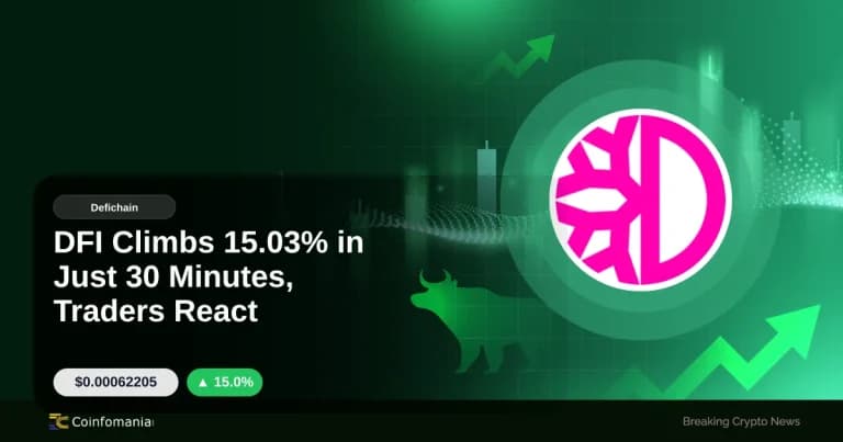 DFI Climbs 15.03% in Just 30 Minutes, Traders React