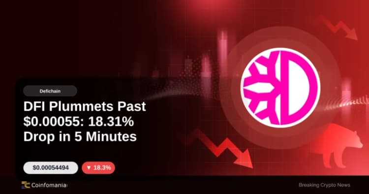 DFI Plummets Past $0.00055: 18.31% Drop in 5 Minutes