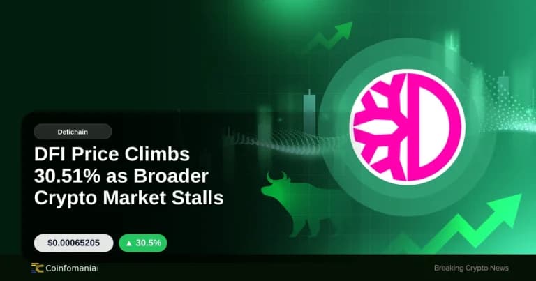 DFI Price Climbs 30.51% as Broader Crypto Market Stalls