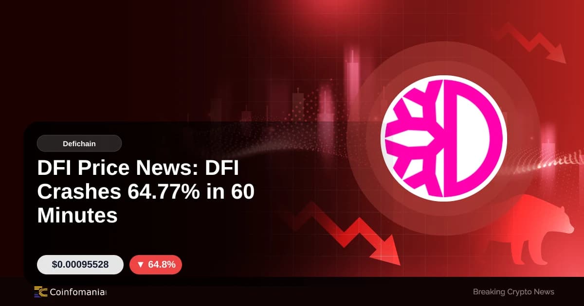 DFI Price News: DFI Crashes 64.77% in 60 Minutes