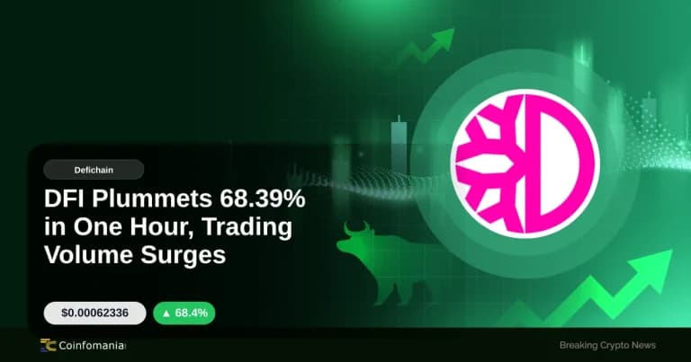 Le DFI chute de 68,39% en une heure, le volume