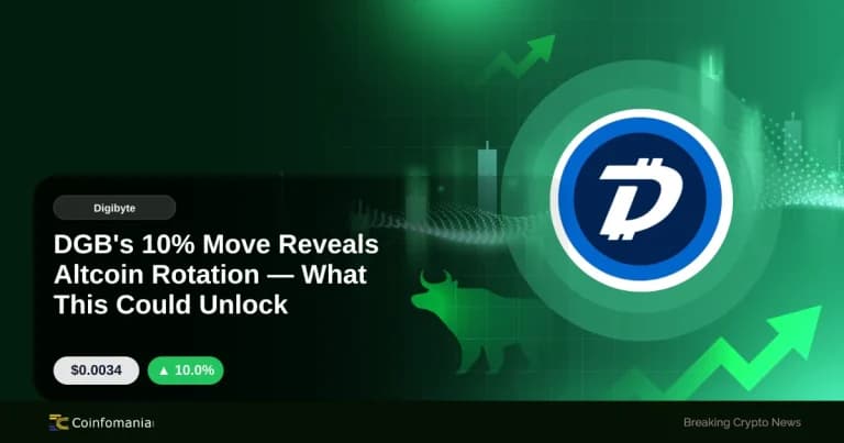 DGB’s 10% Move Reveals Altcoin Rotation — What This Could Unlock