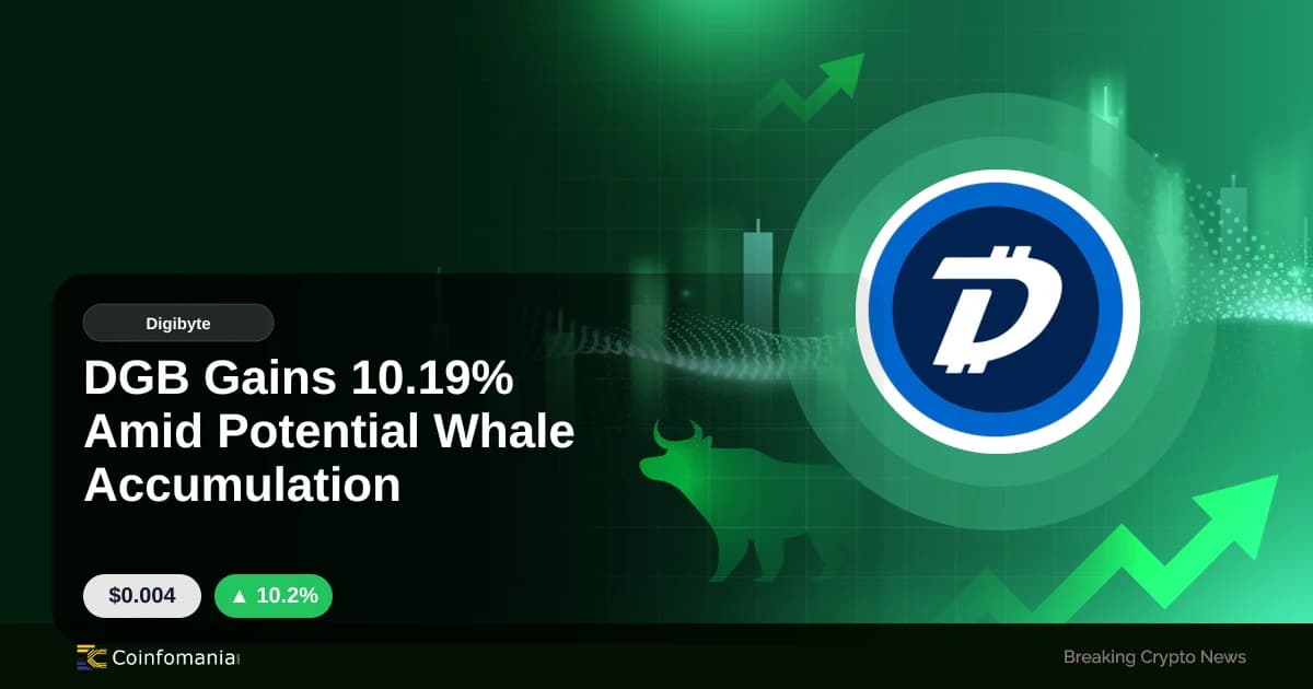 DGB Gains 10.19% Amid Potential Whale Accumulation