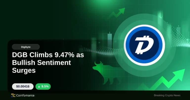 DGB Climbs 9.47% as Bullish Sentiment Surges