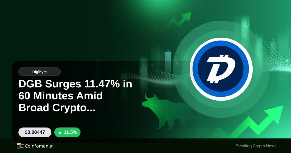 DGB Surges 11.47% in 60 Minutes Amid Broad Crypto Volatility