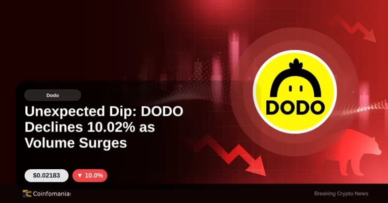 Unexpected Dip: DODO Declines 10.02% as Volume Surges