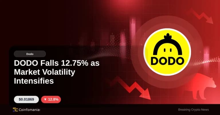 DODO Falls 12.75% as Market Volatility Intensifies