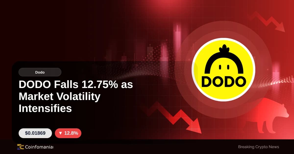 DODO Falls 12.75% as Market Volatility Intensifies