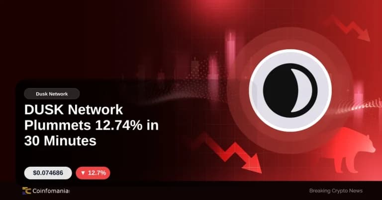 DUSK Network Plummets 12.74% in 30 Minutes