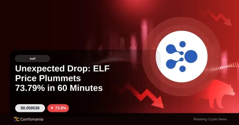 Unexpected Drop: ELF Price Plummets 73.79% in 60 Minutes