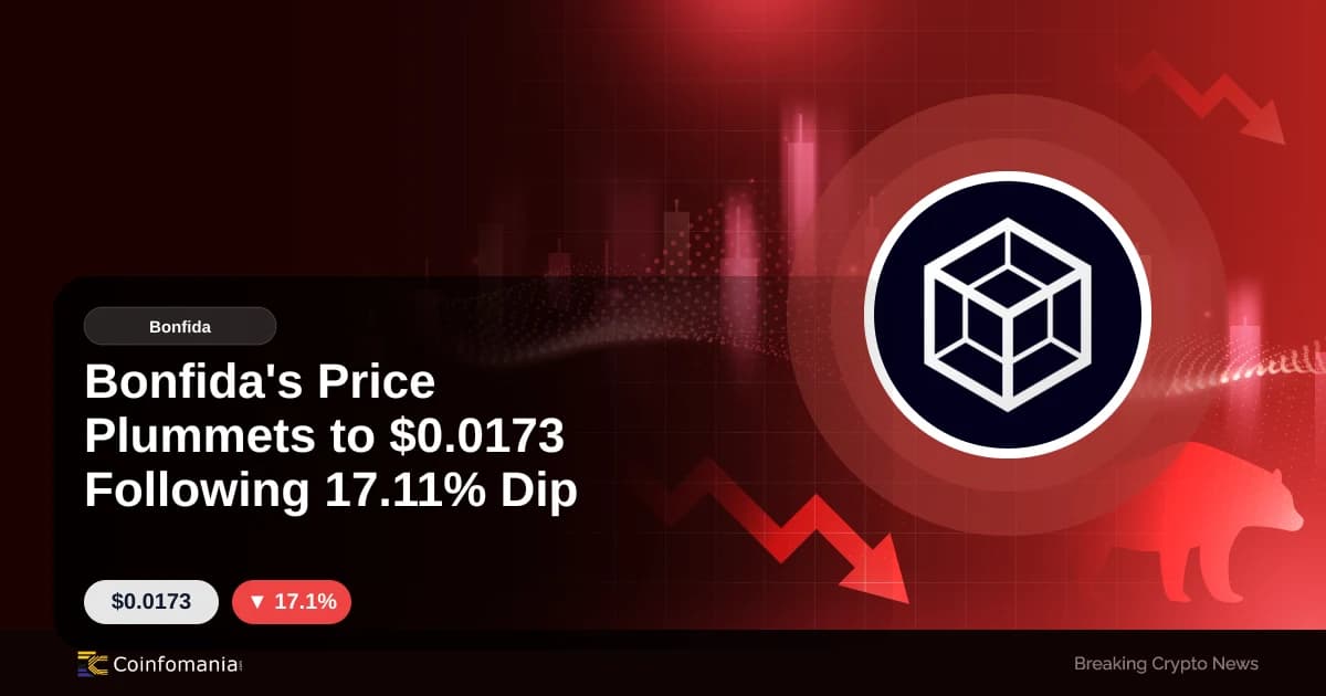 Bonfida’s Price Plummets to $0.0173 Following 17.11% Dip
