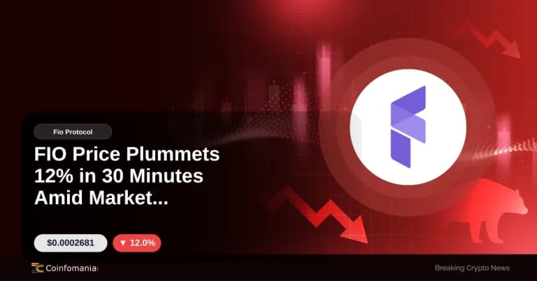 FIO Price Plummets 12% in 30 Minutes Amid Market Volatility