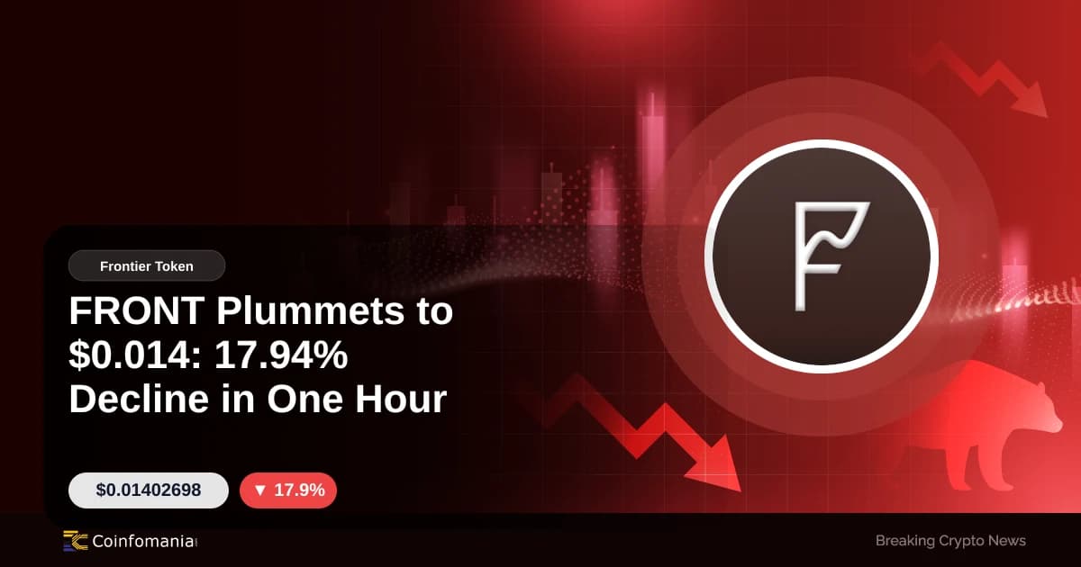 FRONT Plummets to $0.014: 17.94% Decline in One Hour