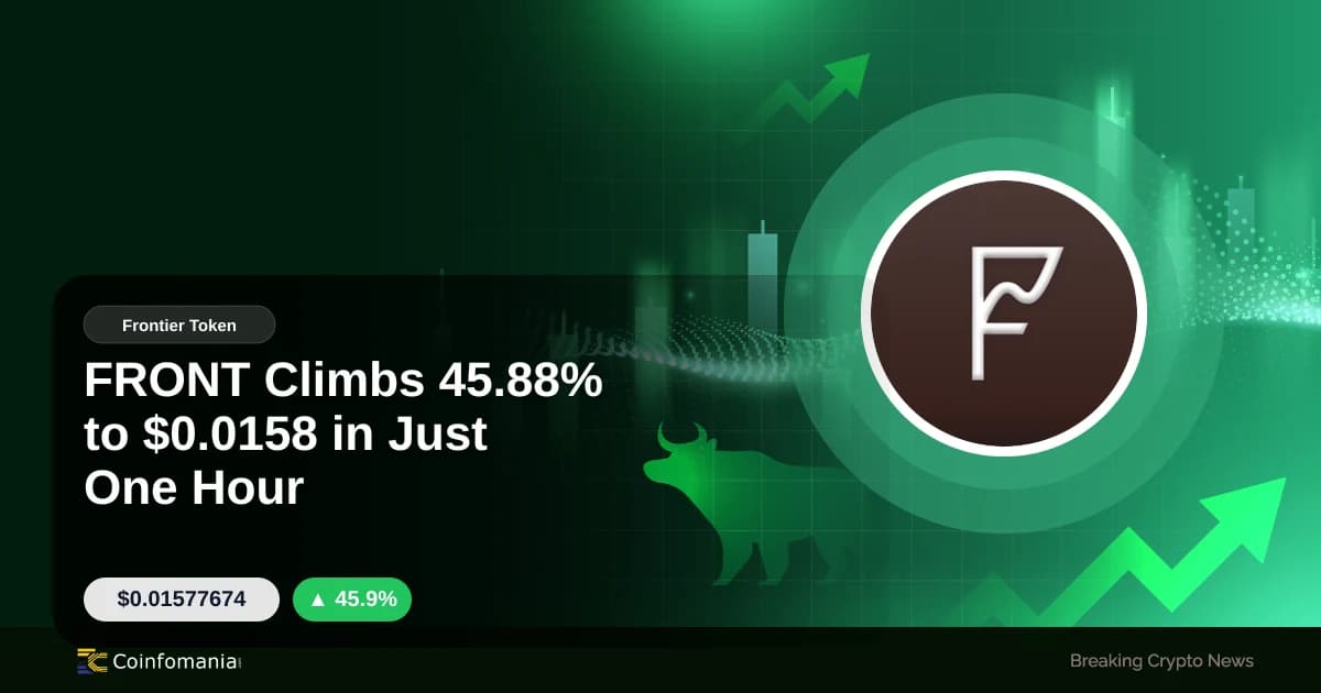 FRONT Climbs 45.88% to $0.0158 in Just One Hour