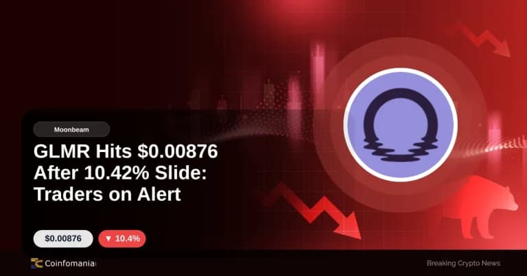 GLMR Hits $0.00876 After 10.42% Slide: Traders on Alert