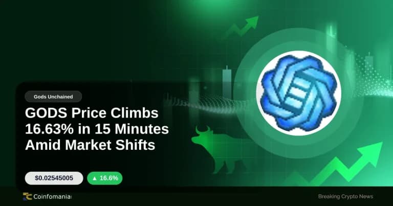 GODS Price Climbs 16.63% in 15 Minutes Amid Market Shifts
