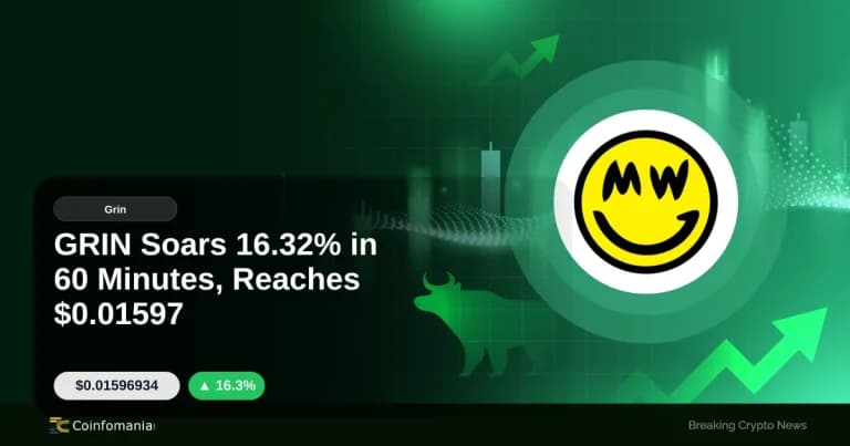 GRIN Soars 16.32% in 60 Minutes, Reaches $0.01597