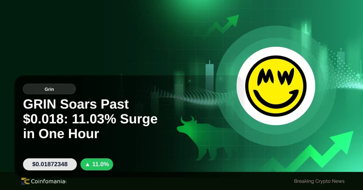 GRIN Soars Past $0.018: 11.03% Surge in One Hour