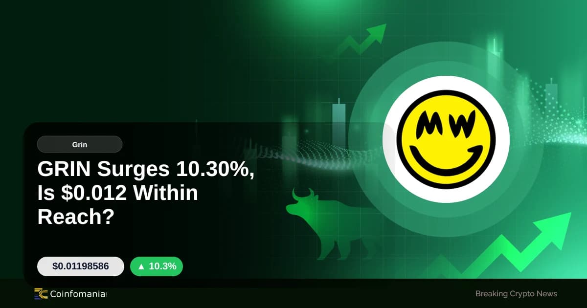 GRIN Surges 10.30%, Is $0.012 Within Reach?