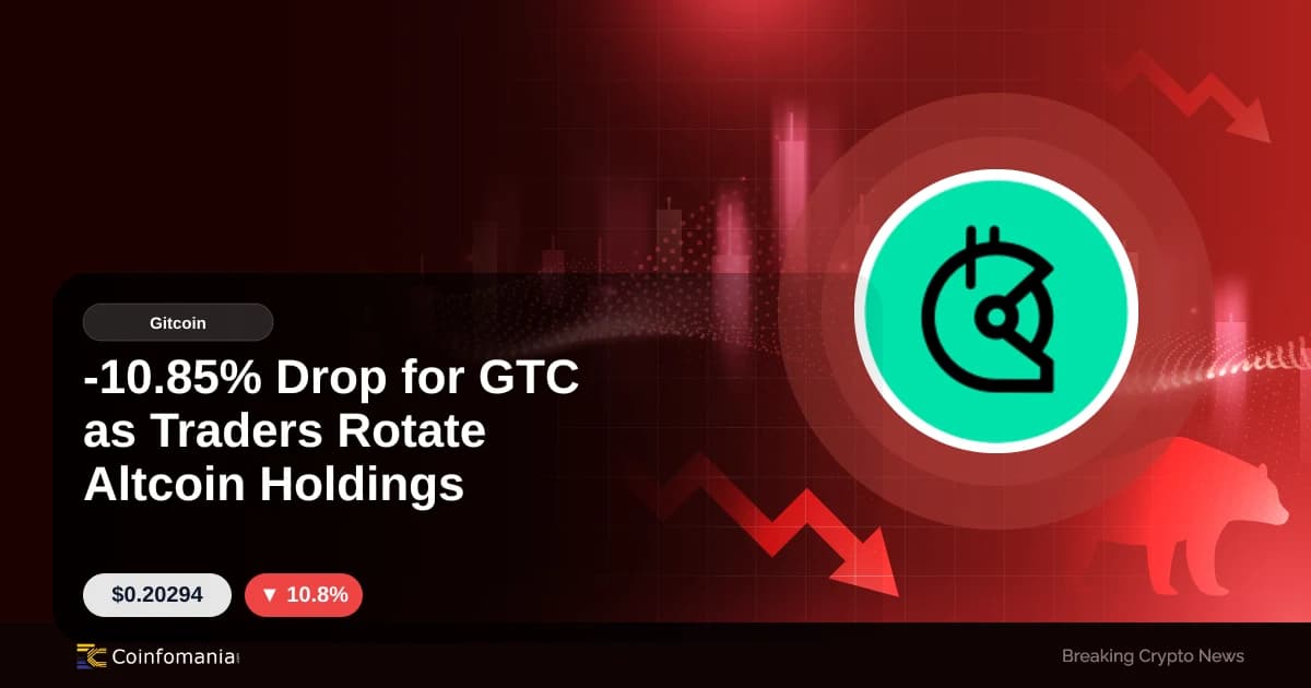 GTC Harga Hari Ini Turun 10,85% Saat Pedagang Rotasi Altcoin