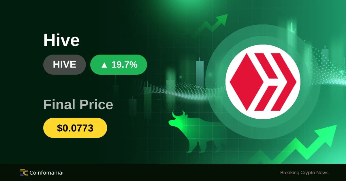 Резкий рост — HIVE поднимается на 19,66% всего за час