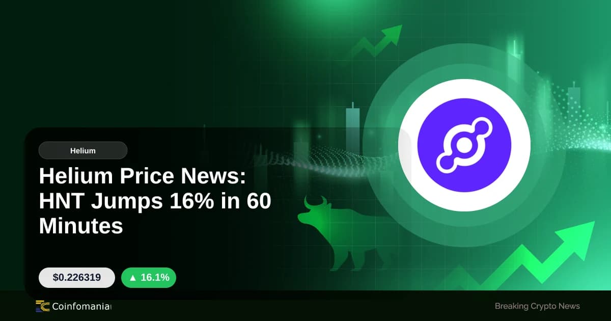 Helium Price News: HNT Jumps 16% in 60 Minutes