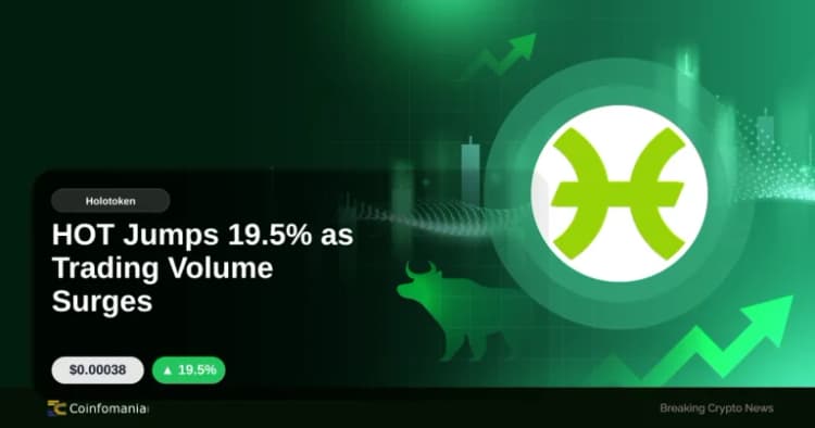 HOT salta un 19,5% a medida que aumenta el volumen de operaciones