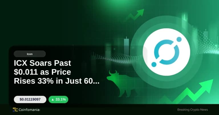 ICX Soars Past $0.011 as Price Rises 33% in Just 60 Minutes