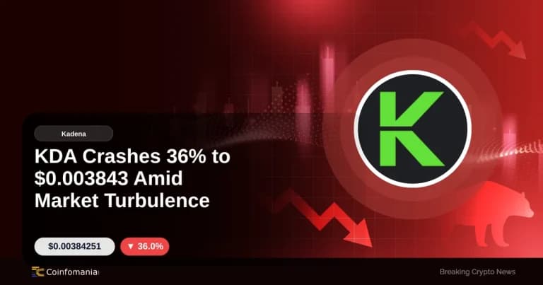 KDA Crashes 36% to $0.003843 Amid Market Turbulence