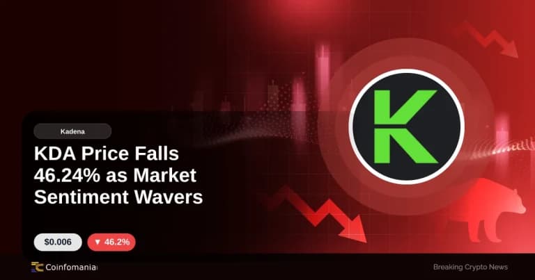 KDA Price Falls 46.24% as Market Sentiment Wavers