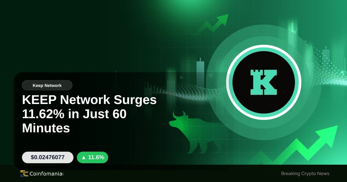 KEEP Network Surges 11.62% in Just 60 Minutes