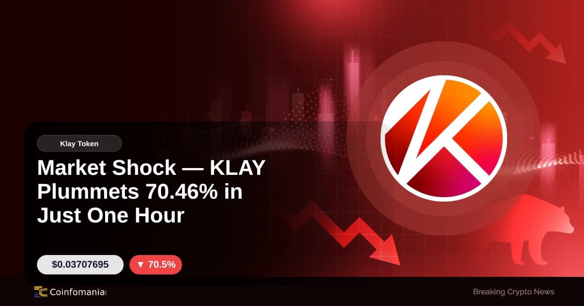 Market Shock — KLAY Plummets 70.46% in Just One Hour