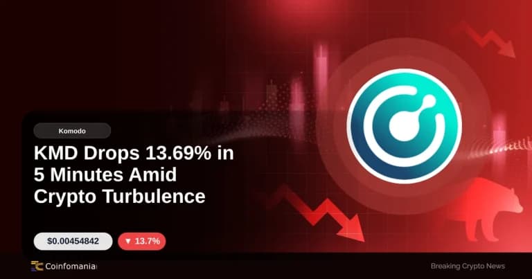 KMD Drops 13.69% in 5 Minutes Amid Crypto Turbulence