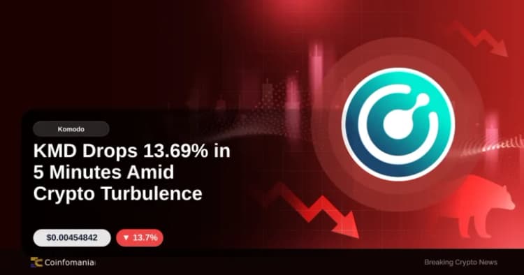 KMD prezzo oggi: crollo del 13,69% in 5 minuti per turbolenza criptografica