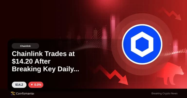 Chainlink Trades at $14.20 After Breaking Key Daily Low