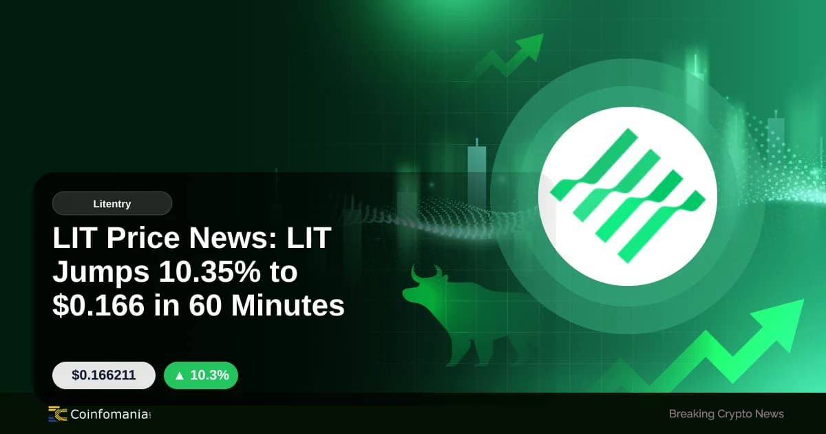 LIT Price News: LIT Jumps 10.35% to $0.166 in 60 Minutes