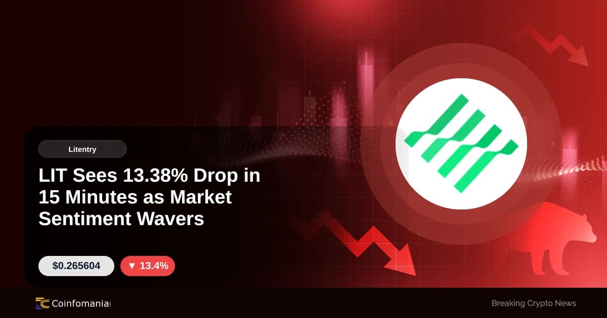 LIT Sees 13.38% Drop in 15 Minutes as Market Sentiment Wavers