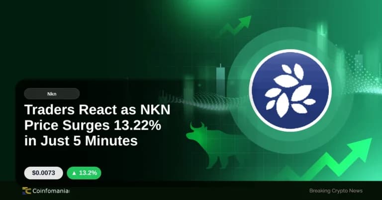 Traders React as NKN Price Surges 13.22% in Just 5 Minutes