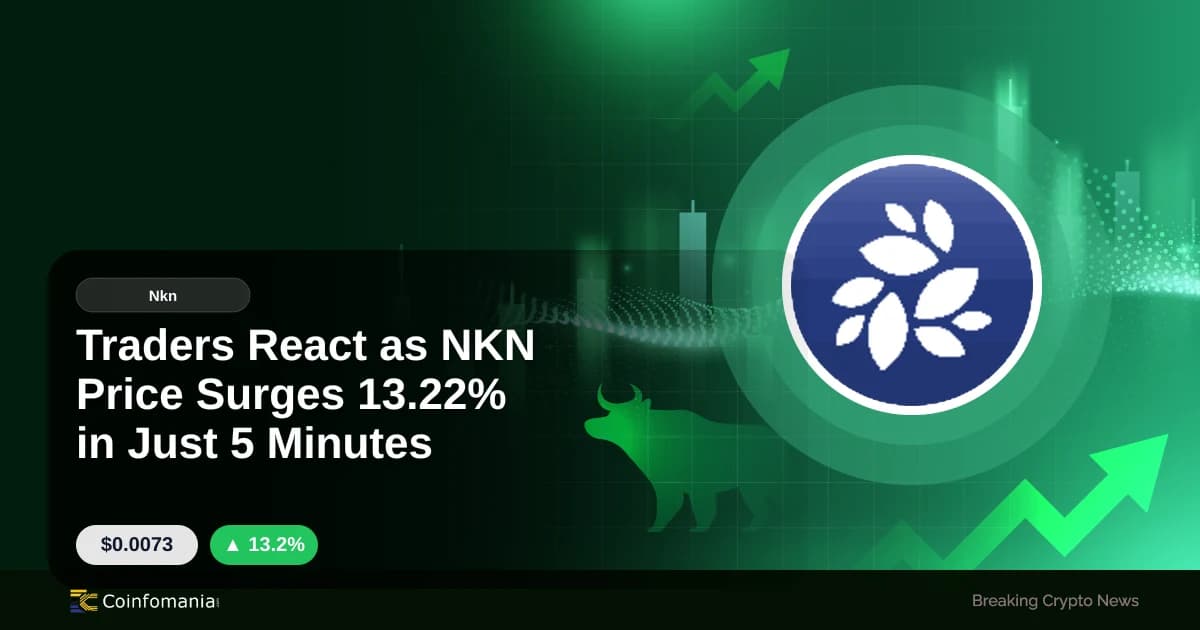 Traders React as NKN Price Surges 13.22% in Just 5 Minutes
