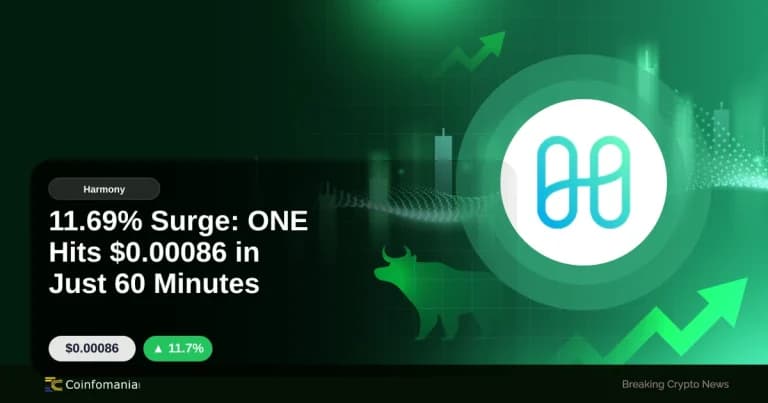 11.69% Surge: ONE Hits $0.00086 in Just 60 Minutes