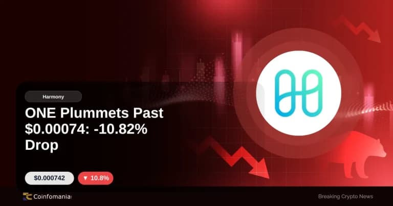 ONE Plummets Past $0.00074: -10.82% Drop