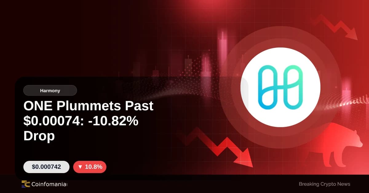 ONE Plummets Past $0.00074: -10.82% Drop