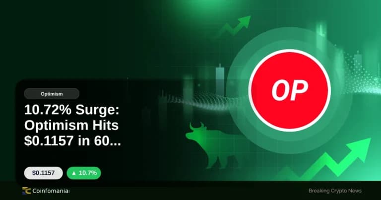 10.72% Surge: Optimism Hits $0.1157 in 60 Minutes