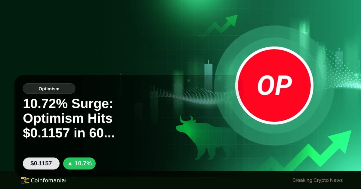 10.72% Surge: Optimism Hits $0.1157 in 60 Minutes