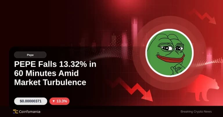 PEPE Falls 13.32% in 60 Minutes Amid Market Turbulence