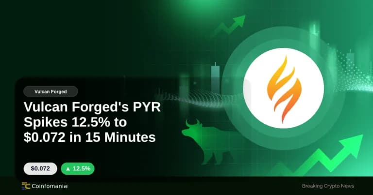PYR цена сегодня: Вулканский токен вырос на 12,5% до $0,072 за 15 минут