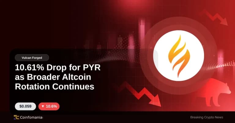PYR prezzo oggi in calo del 10,61% mentre continua la rotazione di altcoin
