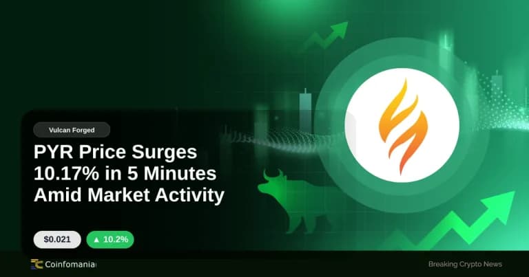 PYR Price Surges 10.17% in 5 Minutes Amid Market Activity