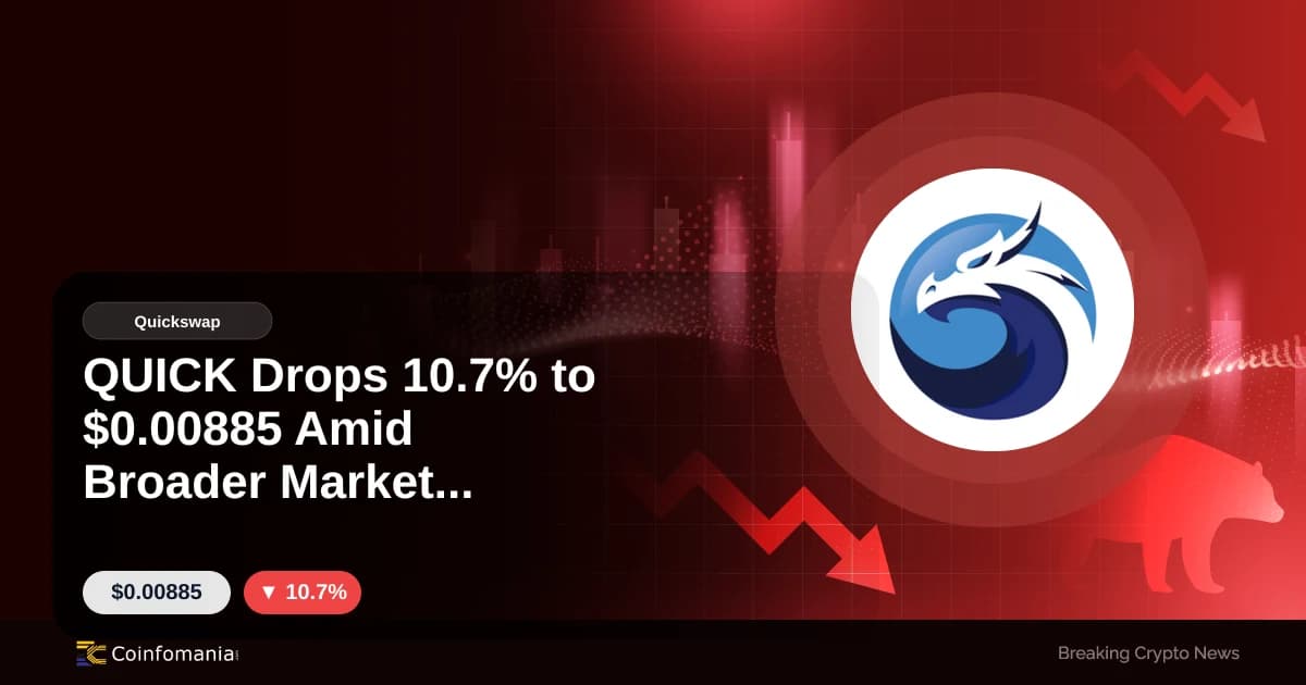 QUICK Drops 10.7% to $0.00885 Amid Broader Market Weakness